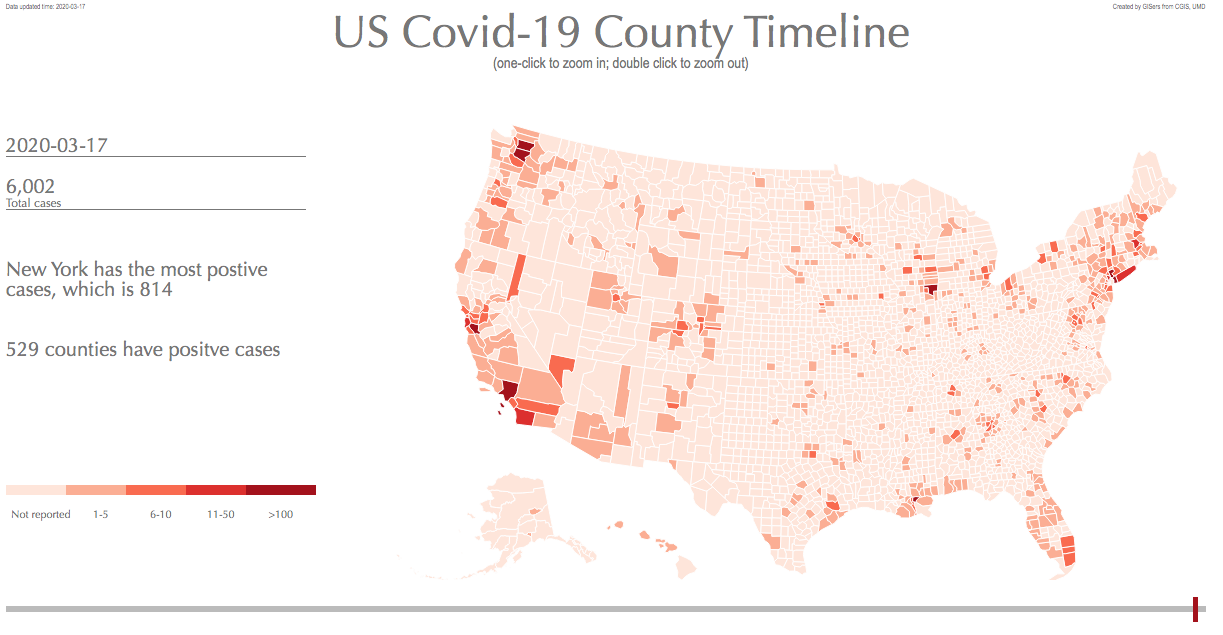 CGIS Students Create Online Maps to Track US COVID19 Cases by County